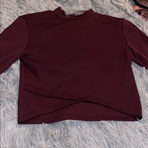 Mock neck crop top